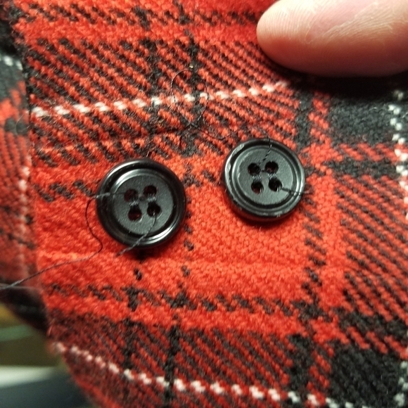 Vtg Rafaella red plaid wool blanket holiday cozy skirt - Picture 8 of 9